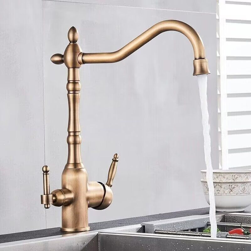 foto del prodotto rubinetto lavello cucina onyzpily rubinetto da cucina con 2 tipi di getti,sistemi osmosi filtro l acqua acqua antico vintage 