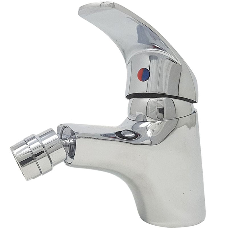 foto del prodotto rubinetto miscelatore bidet bagno grigio silver testa mobile cromato basic 8413