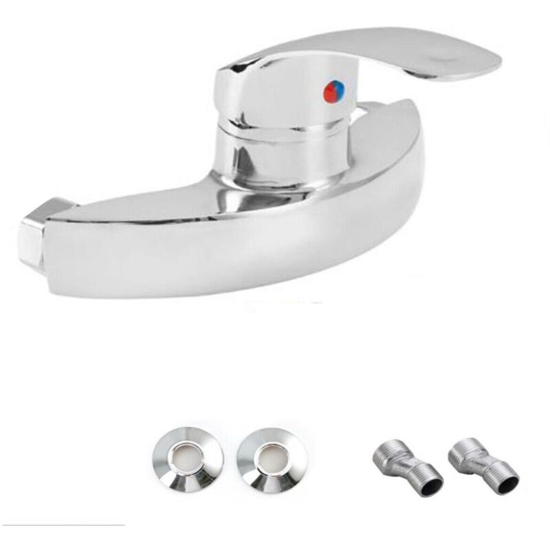 foto del prodotto rubinetto miscelatore cromato casa bagno vasca lavandino kit montaggio 8067