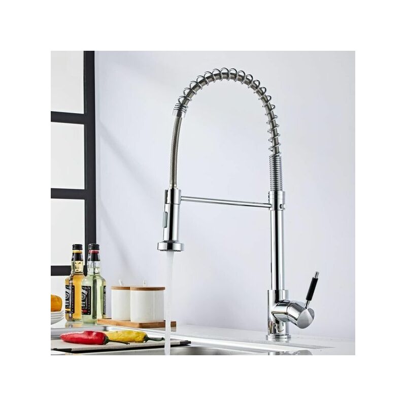 foto del prodotto rubinetto miscelatore cucina con doccetta lavello isola cucina canna alta 87466