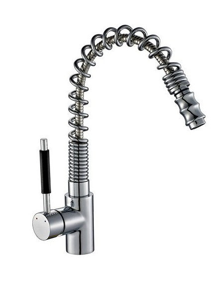 foto del prodotto rubinetto miscelatore cucina con molla e doccino estraibile