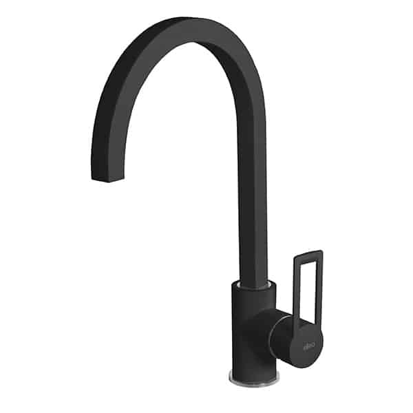 foto del prodotto rubinetto miscelatore cucina elleci bridge granitek nero full black mgkbri40