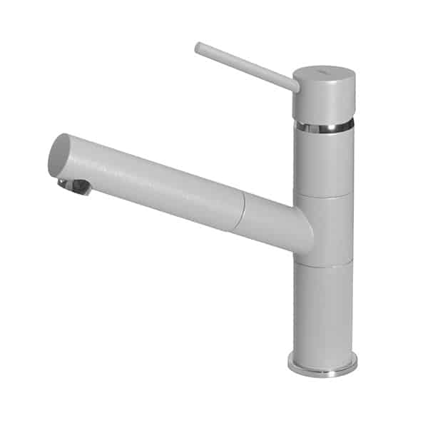 foto del prodotto rubinetto miscelatore cucina elleci reno metaltek grigio aluminium mmkren79