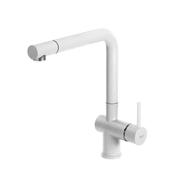 foto del prodotto rubinetto miscelatore cucina elleci stream keratek plus bianco assoluto mkkstr96