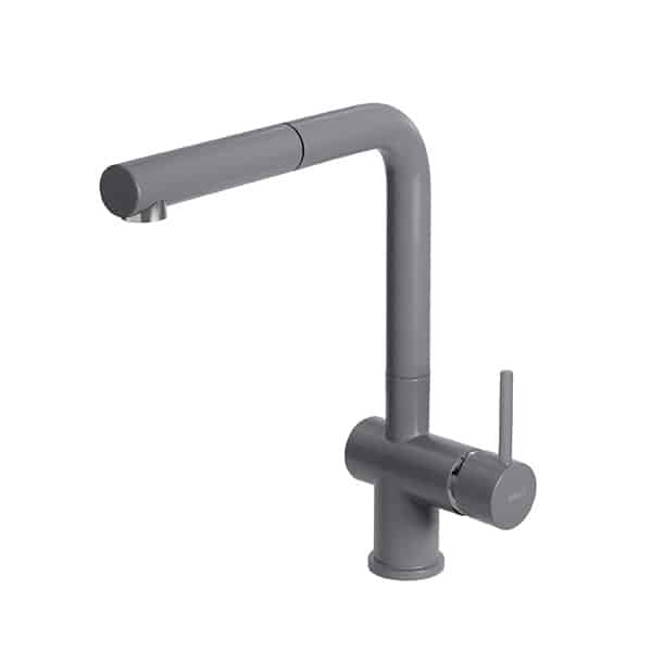 foto del prodotto rubinetto miscelatore cucina elleci stream plus metaltek grigio titanium mmkstp73