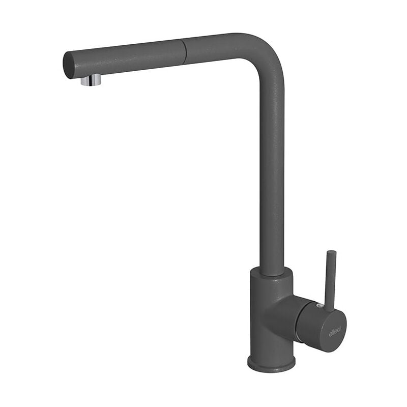 foto del prodotto rubinetto miscelatore cucina elleci trail plus metaltek nero ghisa mmktrp70
