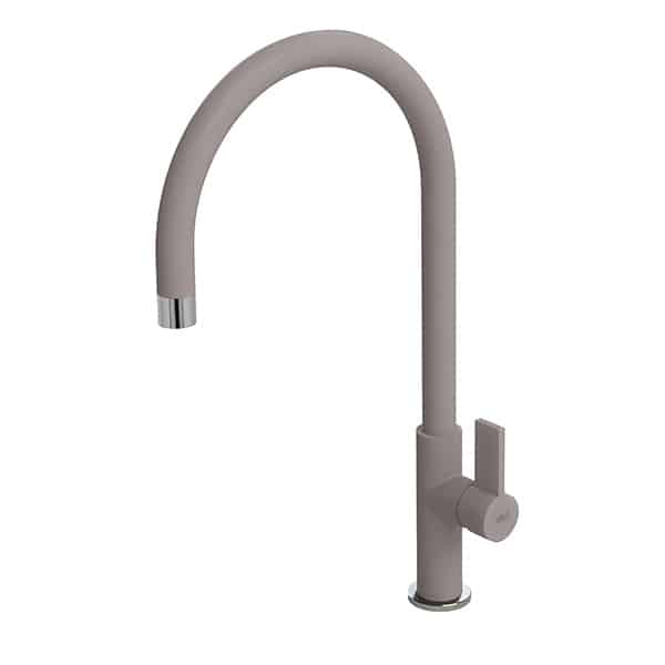 foto del prodotto rubinetto miscelatore cucina elleci volta granitek grigio tortora mgkvta43
