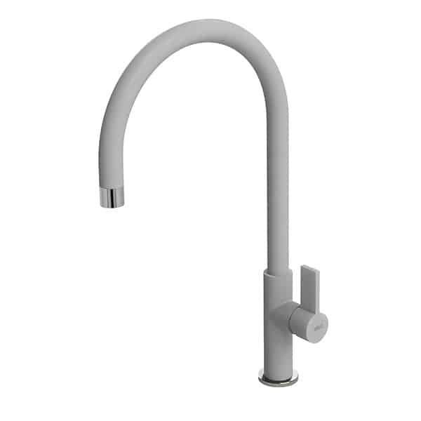 foto del prodotto rubinetto miscelatore cucina elleci volta metaltek grigio aluminium mmkvta79