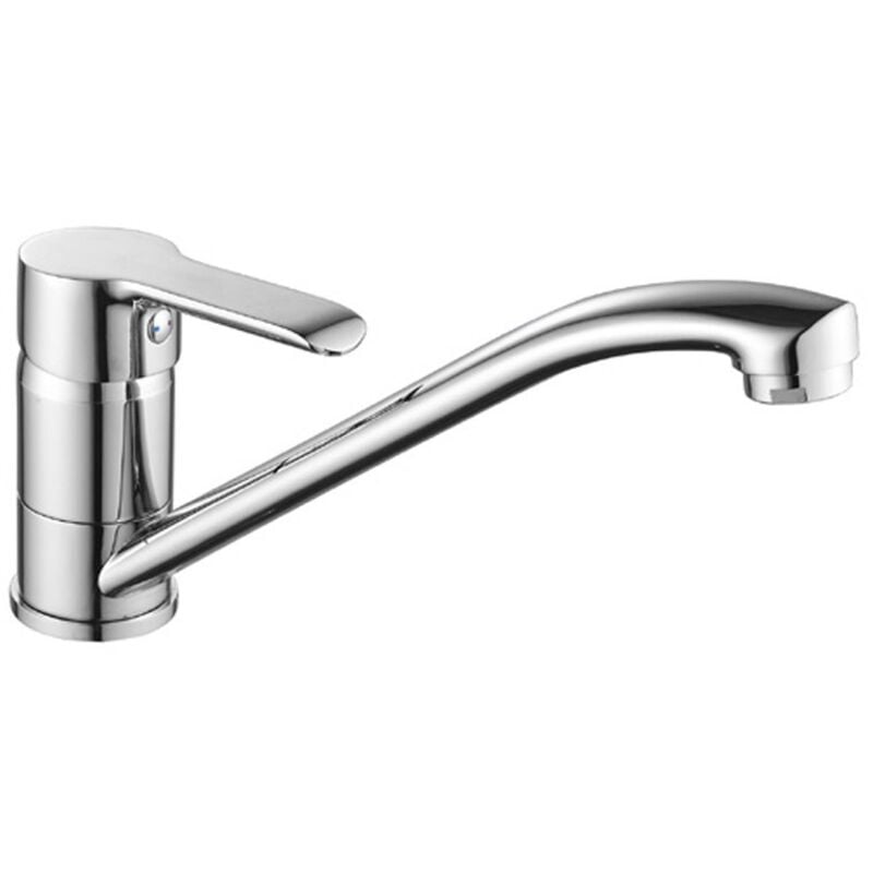 foto del prodotto rubinetto miscelatore idrobric con bocca girevole per lavello o lavabo monoforo, idb scarub0837cr