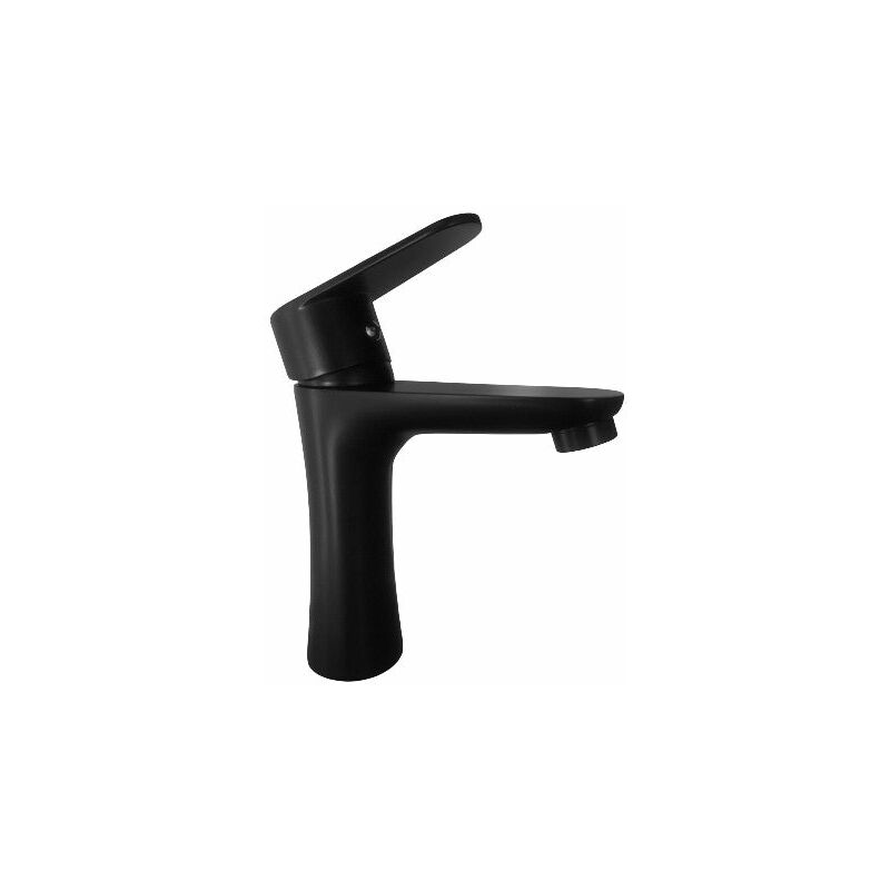 foto del prodotto rubinetto miscelatore lavabo bagno nero opaco