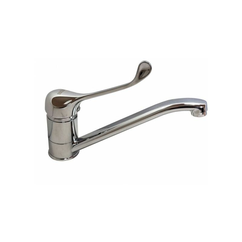foto del prodotto rubinetto miscelatore lavabo comando a gomito leva lunga clinica 69206