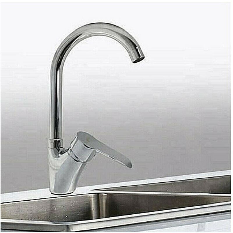 foto del prodotto rubinetto miscelatore lavello cucina canna alta curva modello londra 52343a trade shop traesio