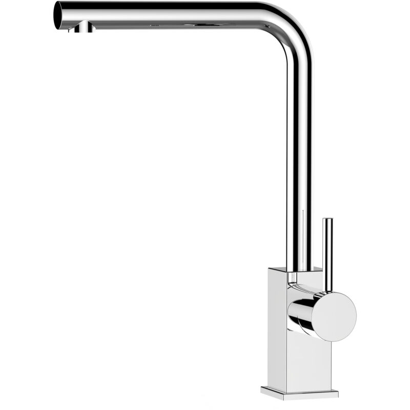 foto del prodotto rubinetto miscelatore lavello fontana cucina vizio quadrato con canna alta a l