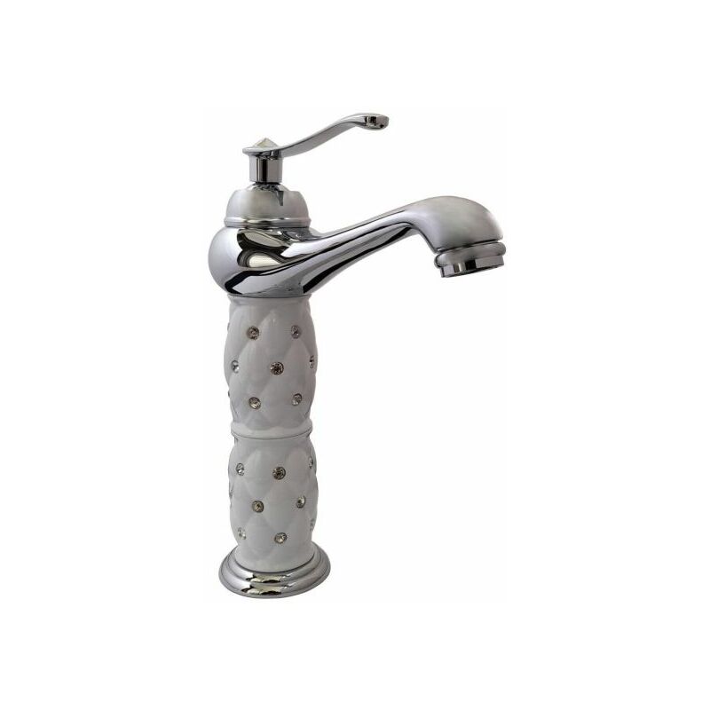 foto del prodotto rubinetto miscelatore monocomando bagno lavabo lavello con strass 52156