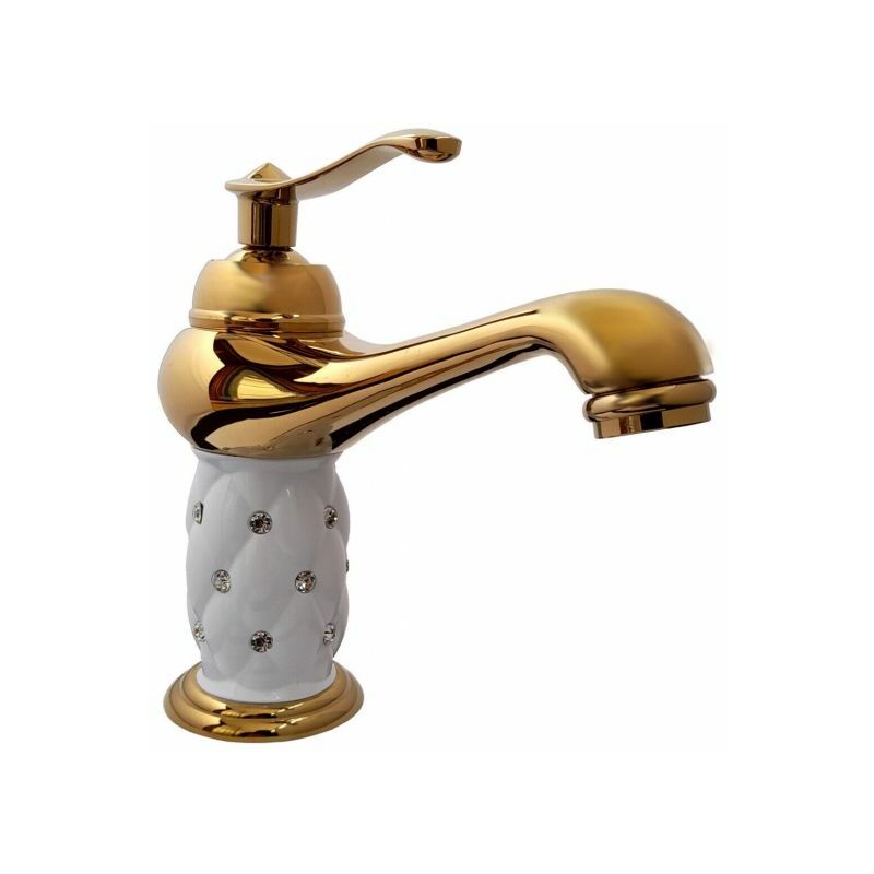 foto del prodotto rubinetto miscelatore monocomando bagno lavabo lavello oro 52149