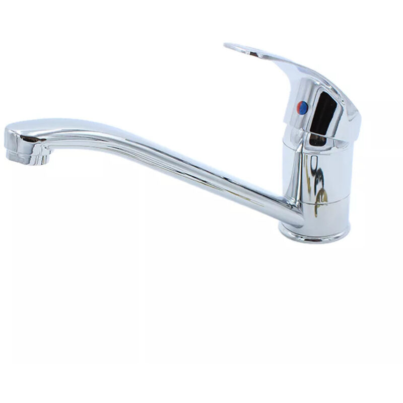 foto del prodotto rubinetto miscelatore monocomando cromato per cucina e bagno maka