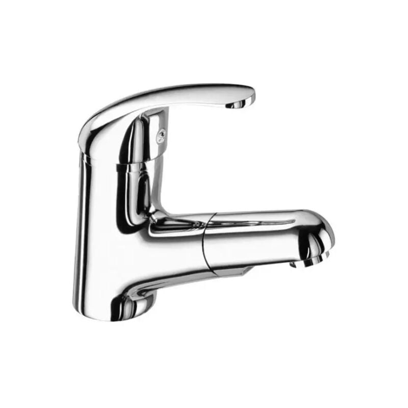 foto del prodotto rubinetto miscelatore monocomando cromato per lavabo c doccia estraibile serie blu scarico 11 4 ambra water