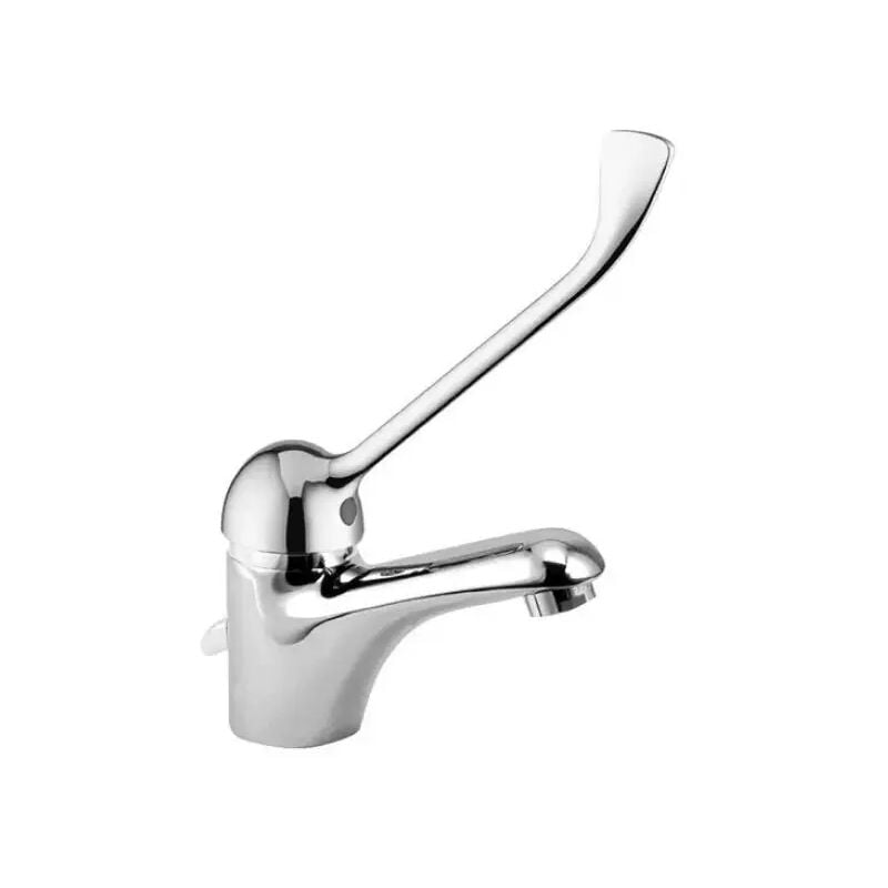 foto del prodotto rubinetto miscelatore monocomando cromato per lavabo con leva clinica serie kappa scarico 11 4 eurorama