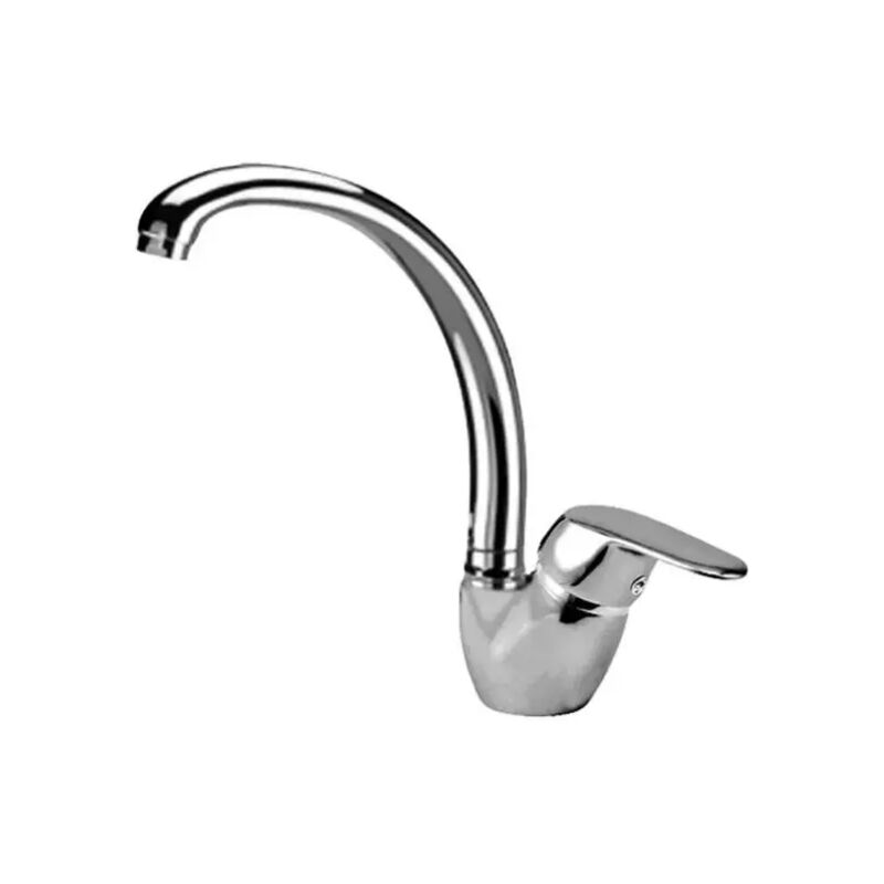 foto del prodotto rubinetto miscelatore monocomando cromato per lavello con canna alta snodata fusa serie kappa 3 8 eurorama