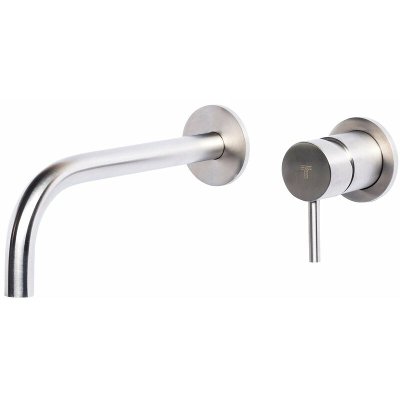 foto del prodotto rubinetto miscelatore monocomando lavabo ad incasso in acciaio inox satinato nilo