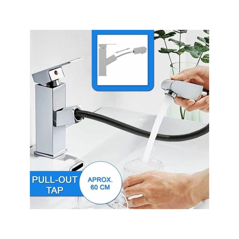 foto del prodotto rubinetto miscelatore monocomando lavabo bidet con doccetta estraibile 59954