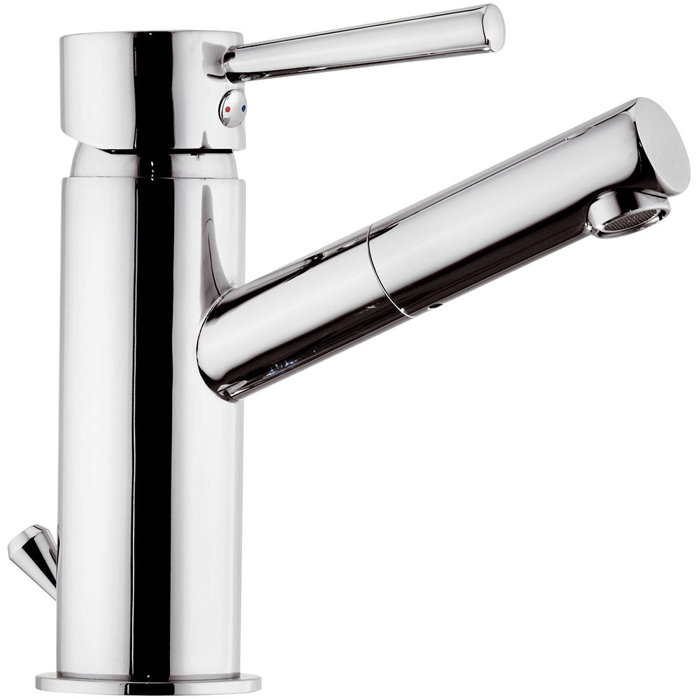 foto del prodotto rubinetto miscelatore monocomando lavabo in ottone mariani hermes cromato