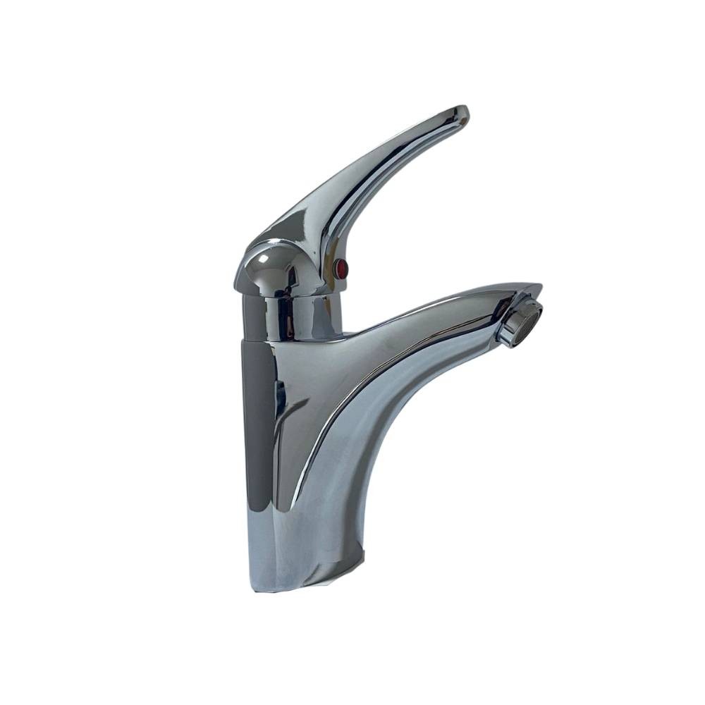 foto del prodotto rubinetto miscelatore monocomando lavabo in ottone quadra cromato
