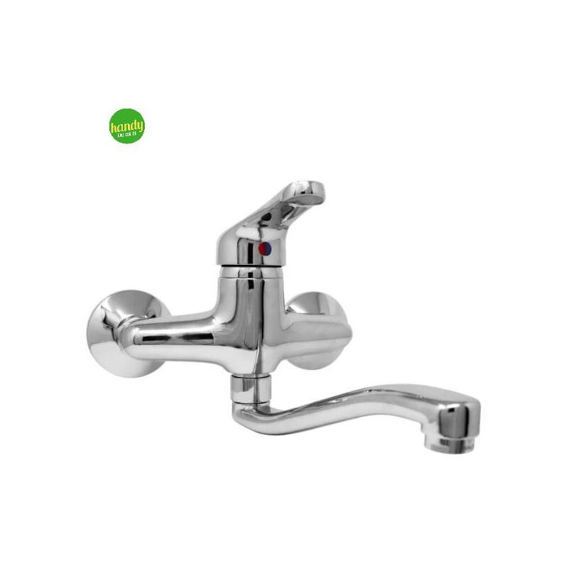 foto del prodotto rubinetto miscelatore monocomando per lavello a parete serie pegaso cromato 1 2 rubinetteria paffoni spa