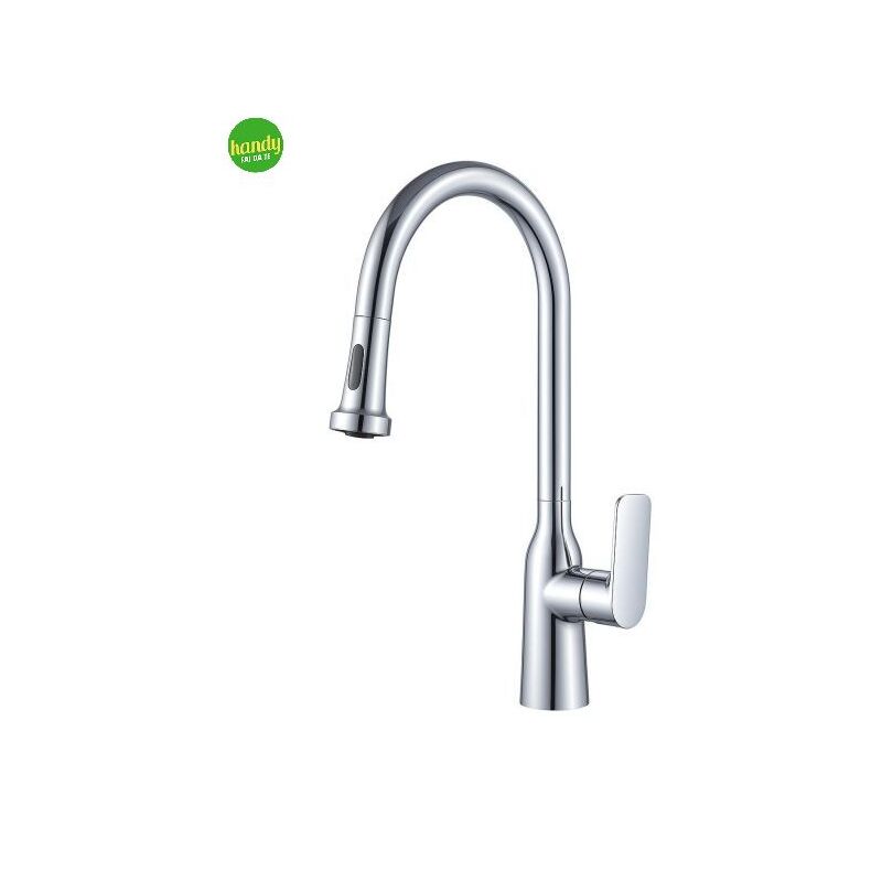 foto del prodotto rubinetto miscelatore monocomando per lavello con doccetta estraibile serie mizar 3 8