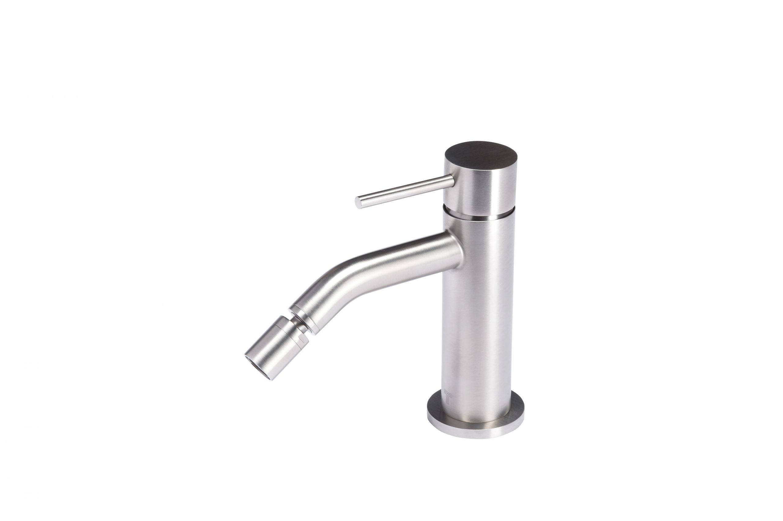 foto del prodotto rubinetto miscelatore per bidet in acciaio inox 316l tubico tevere t44174 satinato
