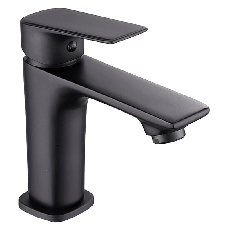 foto del prodotto rubinetto miscelatore per lavabo bagno nero opaco completo di accessori x001 1 b