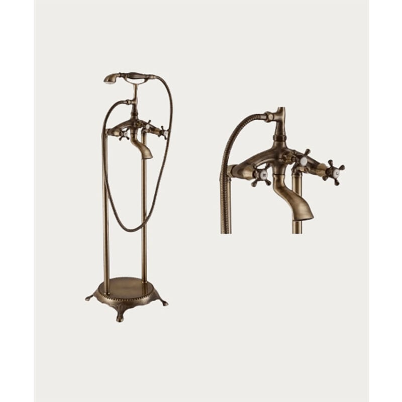 foto del prodotto rubinetto miscelatore per vasca a pavimento bronzo - maddalena