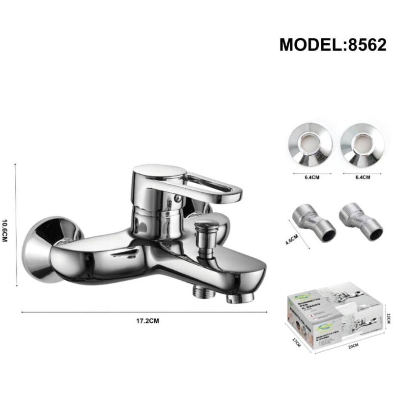 foto del prodotto rubinetto miscelatore vasca da bagno cromato silver 8562