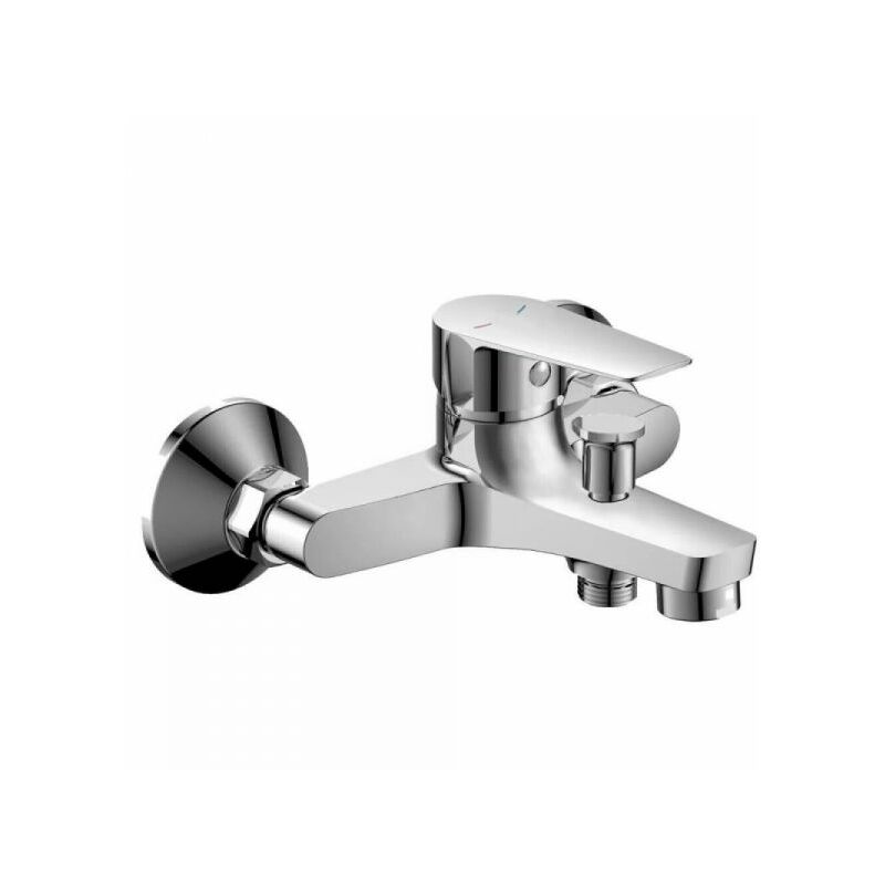 foto del prodotto rubinetto miscelatore vasca da bagno ottone cromato attacco doccia cube 87119