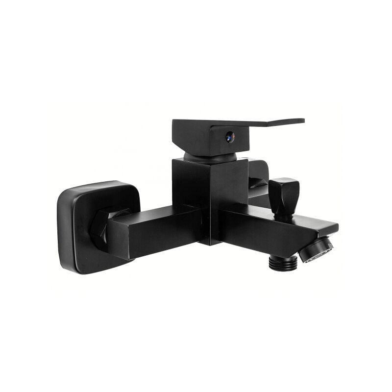 foto del prodotto rubinetto miscelatore vasca da bagno ottone nero opaco attacco per doccia 87209