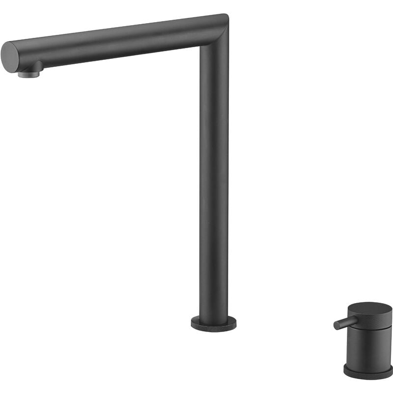 foto del prodotto rubinetto monocomando da cucina modello itaca colore nero finitura opaca imex 