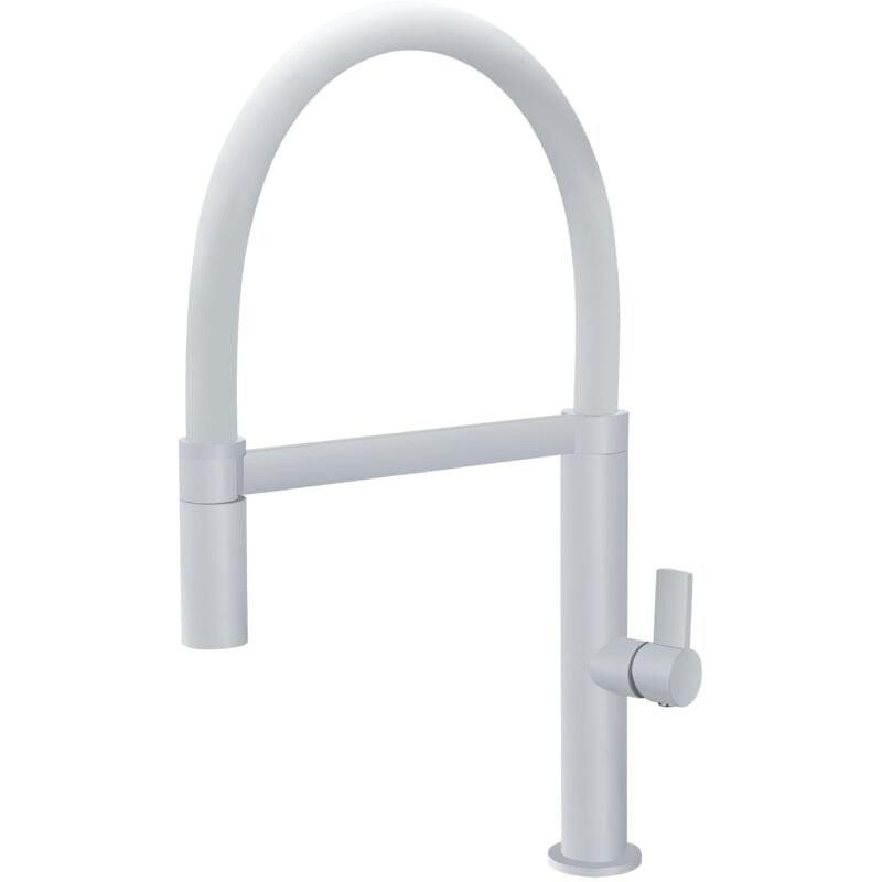 foto del prodotto rubinetto monocomando da cucina modello laos colore bianco finitura opaca imex