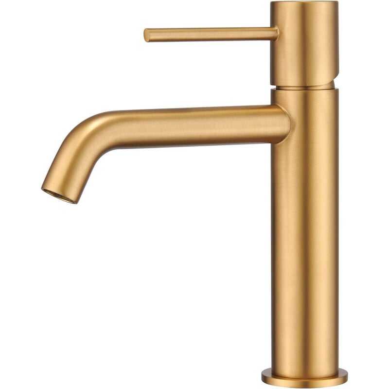 immagine 0 del prodotto rubinetto monocomando per lavabo in ottone con acqua calda fredda a 2 vie rubinetto da bagno per lavabo oro spazzolato