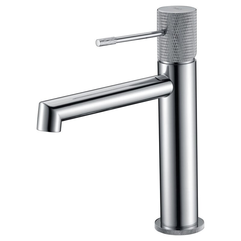 foto del prodotto rubinetto monocomando per lavabo, rubinetti da bagno per acqua calda fredda, cromato