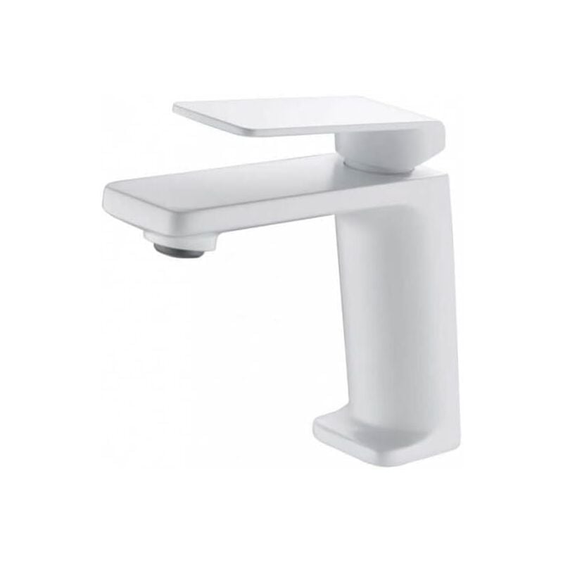 foto del prodotto rubinetto monocomando per lavabo rubinetto da bagno per lavello colore bianco opaco