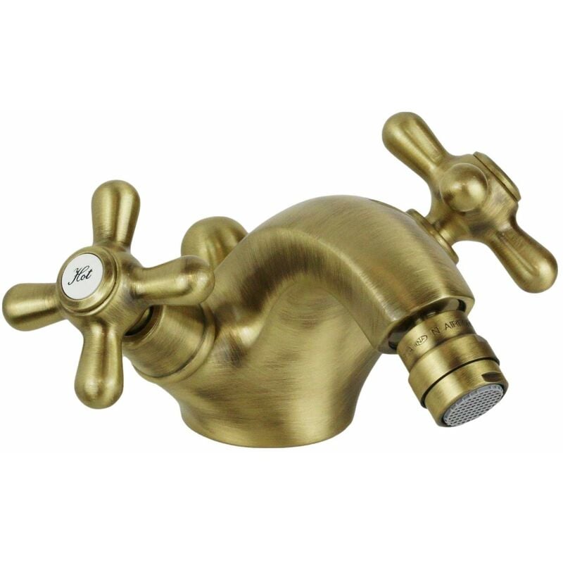 foto del prodotto rubinetto monoforo per bidet doppia leva in colore bronzo gattoni calypso 5931 rev0 bronzo