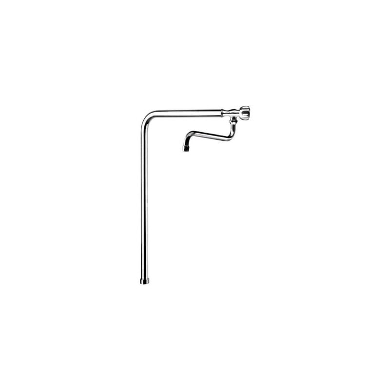 foto del prodotto rubinetto orientabile per piano cottura con canna girevole idral 09463 cromato ottone