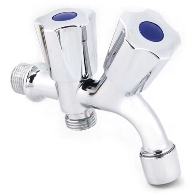 foto del prodotto rubinetto parete doppio attacco 1 2 lavatrice acqua fredda bagno 02052