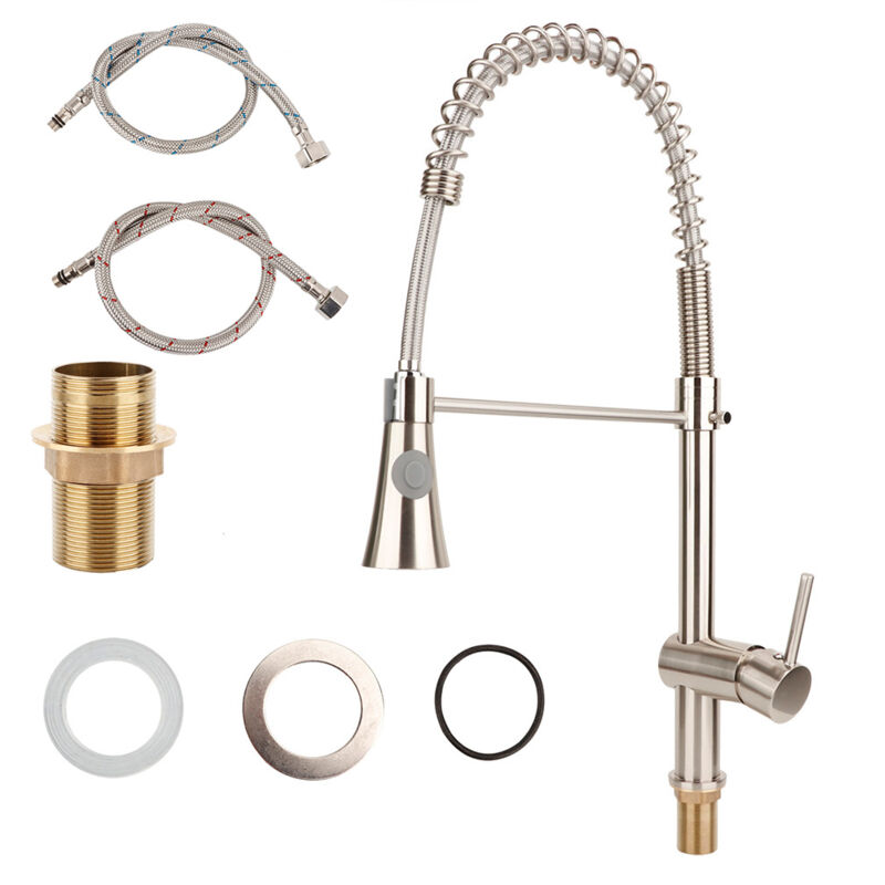 foto del prodotto rubinetto per acqua estraibile con maniglia singola a molla, rubinetto per lavello da cucina g1 2 standard britannico 