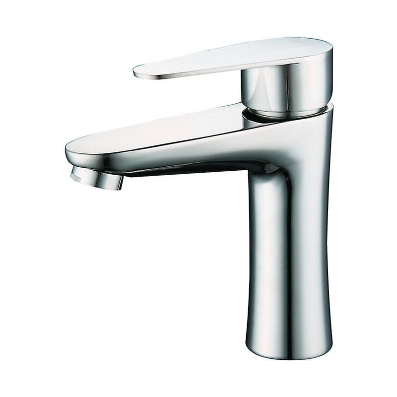 foto del prodotto rubinetto per bagno in acciaio inossidabile, acqua calda e fredda, 155 x 105 mm