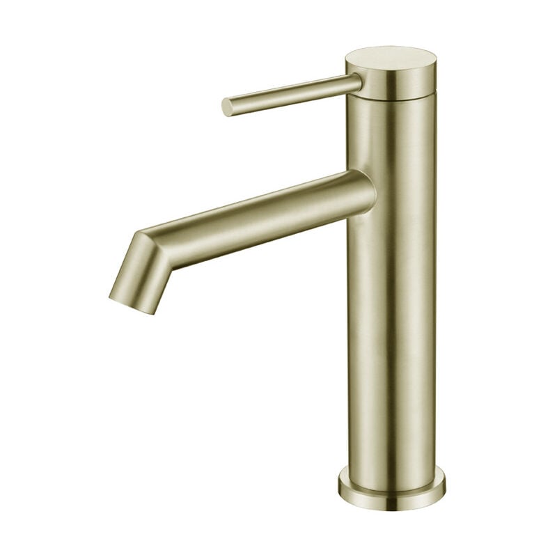 foto del prodotto rubinetto per bagno in oro, rubinetto per lavabo da bagno con maniglia singola e foro singolo