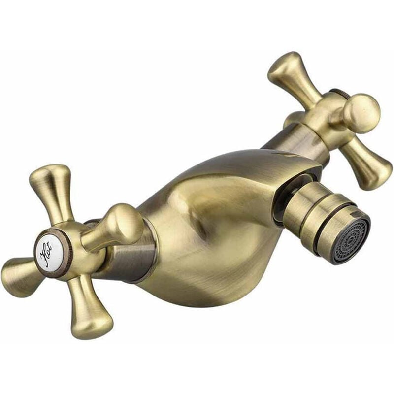 foto del prodotto rubinetto per bagno miscelatore doppio comando manopola per bidet in ottone bronzo opaco
