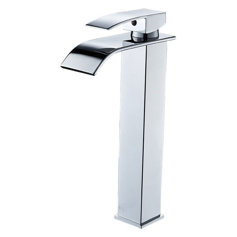 immagine 0 del prodotto rubinetto per bagno, miscelatore per lavabo a cascata alta, rubinetto per lavabo rettangolare dal design moderno, valvola in ceramica a risparmio