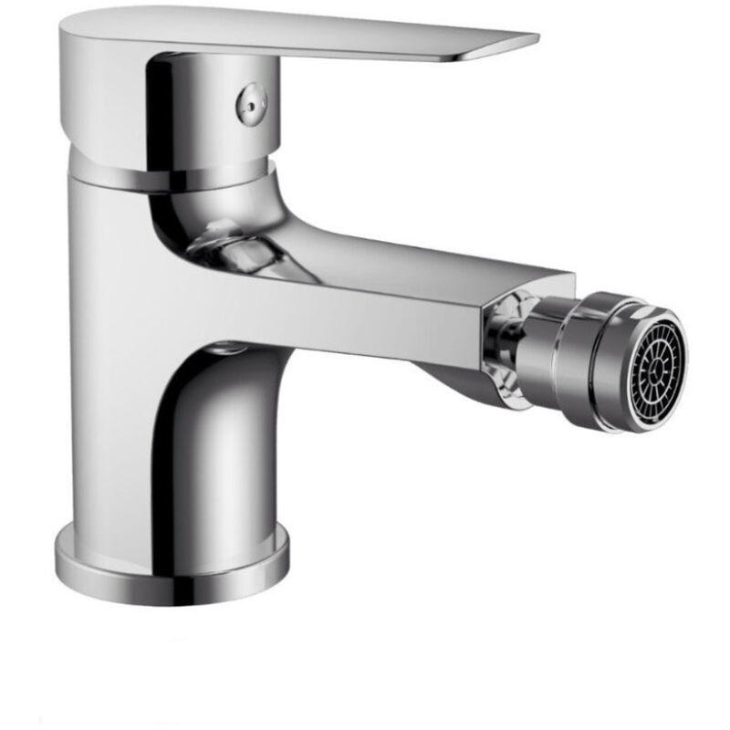 foto del prodotto rubinetto per bagno moderno miscelatore orientabile quadrato bidet in ottone cromato lucido