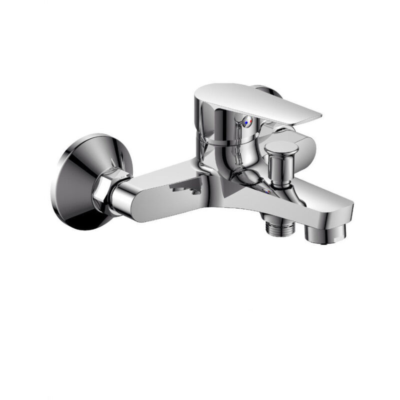 foto del prodotto rubinetto per bagno moderno miscelatore orientabile vasca in ottone cromato lucido